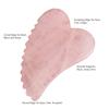 Rose Quartz Gua Sha Comb Massage Tool - Unique Comb Edge Gua Sha Board for SPA & Acupuncture Therapy (Heart Shape) view 2