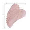 Rose Quartz Gua Sha Comb Massage Tool - Unique Comb Edge Gua Sha Board for SPA & Acupuncture Therapy (Heart Shape) view 3