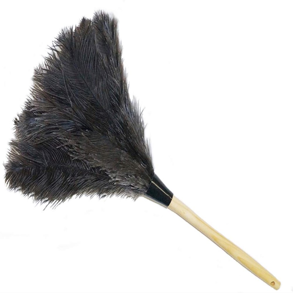 Alta Dusting Products 20 inch Grey Ostrich Feather Duster with Metal Coil Binding