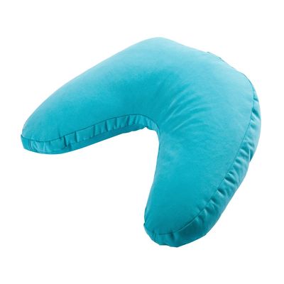 Hugger Mugger V-Shaped Meditation Cushion - Aqua - Provides Support in Cross-Legged Sitting, Promotes Healthy Posture, Handmade in The USA