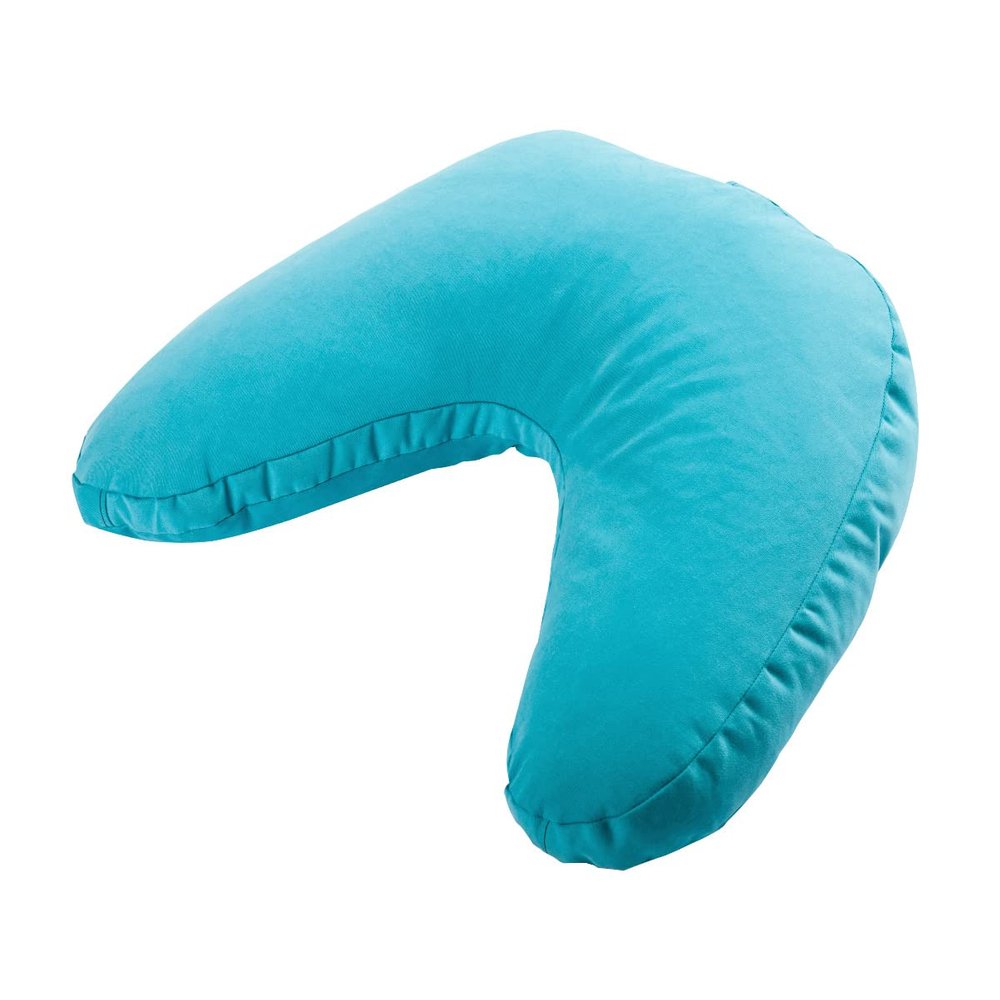Hugger Mugger V-Shaped Meditation Cushion - Aqua - Provides Support in Cross-Legged Sitting, Promotes Healthy Posture, Handmade in The USA