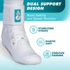 Med Spec ASO Ankle Stabilizer (Large, White) Lace Up Ankle Brace for Sprained Ankle and Peroneal Tendonitis, Orthopedic Ankle Support for Men, Women, Adults, Teens and Kids, Sports Injury Recovery, 264005 view 2