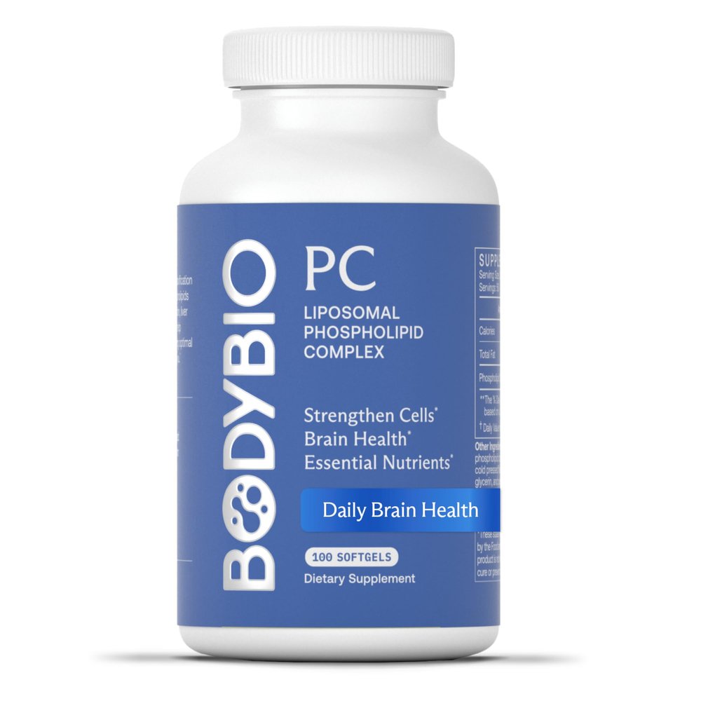 BodyBio PC - Phosphatidylcholine for Brain Health, Mental Clarity, Cognitive Function, Cellular Repair & Healthy Aging, Phospholipid Complex Supplement for Gentle Daily Detox