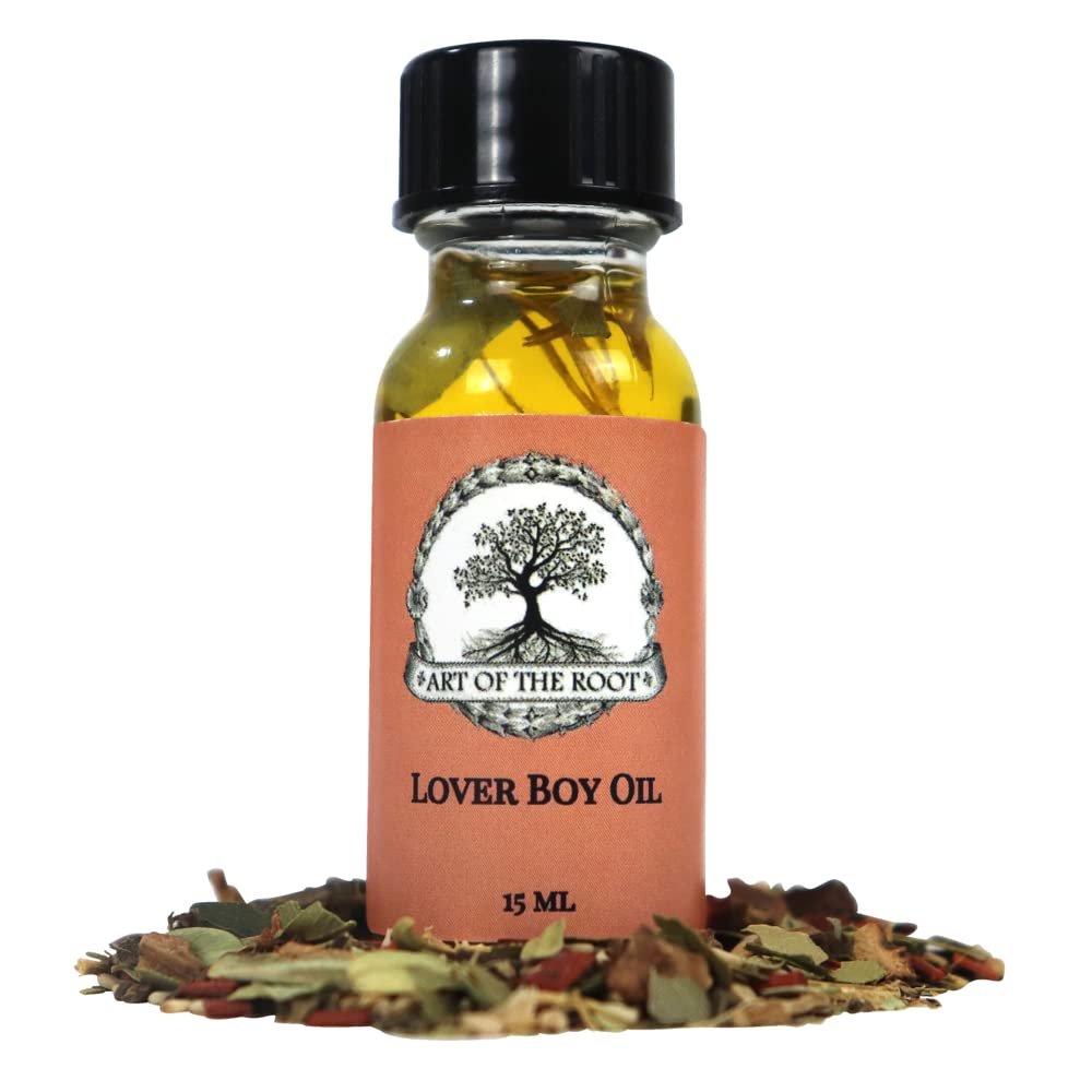 Lover Boy Oil for 1/2 Oz | Handmade with Herbs & Essential Oils | Charisma, Attraction, Seduction & Love Rituals | Hoodoo Voodoo Wiccan Pagan