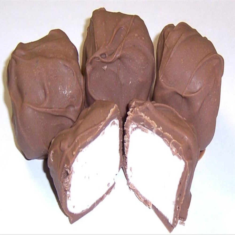 Scott's Cakes Milk Chocolate Covered Marshmallows in a 1 Pound Plastic Deli Container