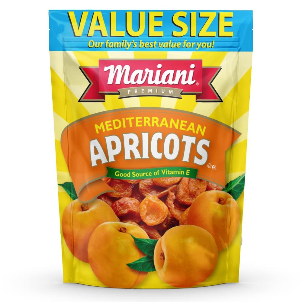 Mariani | Mediterranean Dried Apricots | Healthy Snacks for Kids & Adults | Dried Fruit | Vegan Snacks | Gluten Free Snacks | No Sugar Added, Fat Free, Non GMO | 40 Ounces (Resealable Bulk Bag)