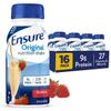 Ensure Original Strawberry Nutrition Shake | Small Meal Replacement Shake | Ready To Drink | 9g Protein, 27 Vitamins and Minerals | 8 fl oz - 16 Pack view 1