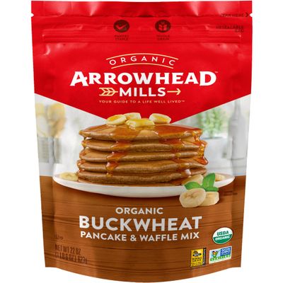 Arrowhead Mills Buckwheat Pancake & Waffle Mix, 22 oz Bag (Pack of 6)