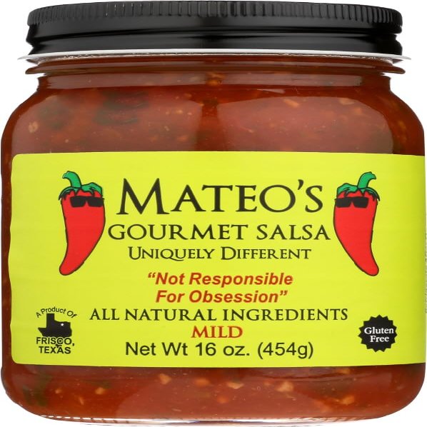 Mateo's Gourmet Salsa 16 Oz (Pack of 2) (Mild) by Mateo's