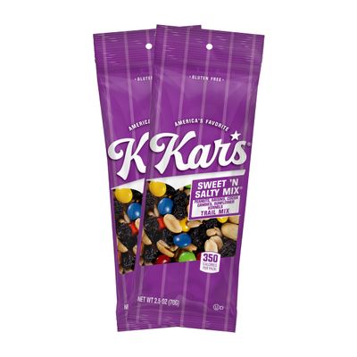 Kars Nuts Sweet N Salty Trail Mix, 2.5 oz Pouch (Pack of 36), Gluten-Free Trail Mix Snack