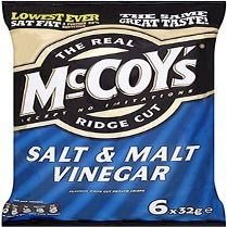 McCoys Salt & Malt Vinegar Crisps 6 X 32G by United Biscuits