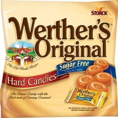 Werther's Original caramel sugar free hard candy, 2.75 oz bag, pack of 4