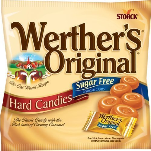Werther's Original caramel sugar free hard candy, 2.75 oz bag, pack of 4