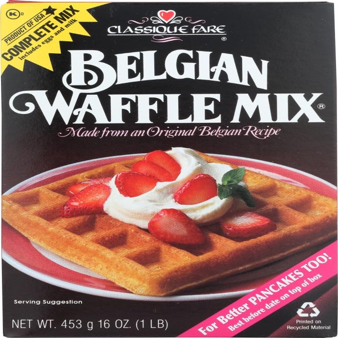 Classique Fare Belgian Waffle Mix 16.0 OZ (Pack of 6) by Classique Fare