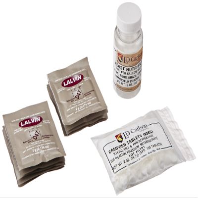 Oxalis Supply 2V-ARJG-B113 10 Pack D47 Wine Yeast, 2 Oz Yeast Nutrient, Potassium Campden 100 Tablets Bundle
