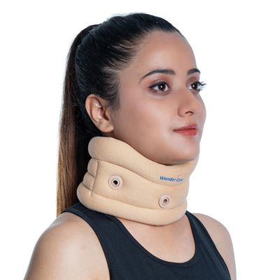 Wonder Care Neck Brace for Sleeping Cervical Collar Adjustable Neck Support Brace Relief Cervical Spine Pressure Ideal for Travel, Office Workers & Neck Injury Recovery, Medium