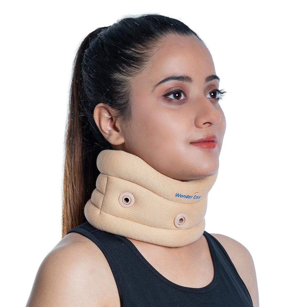 Wonder Care Neck Brace for Sleeping Cervical Collar Adjustable Neck Support Brace Relief Cervical Spine Pressure Ideal for Travel, Office Workers & Neck Injury Recovery, Medium