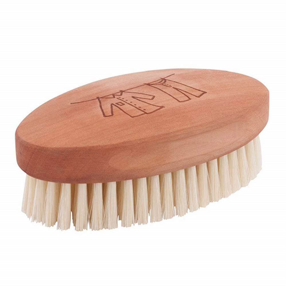 REDECKER Laundry Brush 4-1/2 inch Natural Pig Bristle Laundry Brush Made in Germany - Oiled Pearwood Handle - Laundry Brush for Stains - Wooden Laundry Cleaning Brush