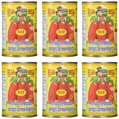 San Marzano Dop Authentic Whole Peeled Plum Tomatoes (6 Pack), 1.75 Pound (Pack of 6)