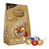 Lindt LINDOR Assorted Chocolate Candy Truffles, Chocolate with Smooth, Melting Truffle Center, 15.2 oz. Bag view 1