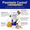 TriDerma Psoriasis Control Face & Body Cream - Maximum Strength 3% Salicylic Acid, AP4 Aloe Vera Gel, Urea Cream - Extra Moisturizing Treatment, No Cortisone or Coal Tar - FSA Eligible - 4.2 oz, 4Pack view 2