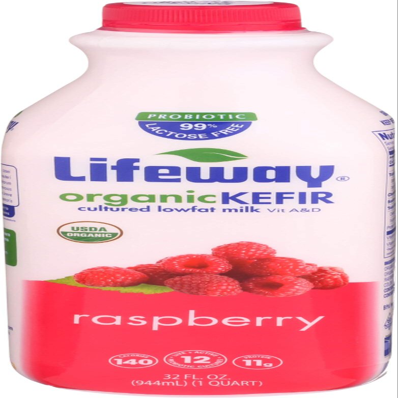 Lifeway, Kefir Raspberry Low-Fat Organic, 32 Ounce