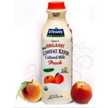 Lifeway Organic Probiotic Low Fat Peach Kefir, 32 Ounce -- 6 per case.