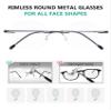 Eyekepper Frameless Eyeglasses Women - Round Rimless Eyewear Men Black view 4