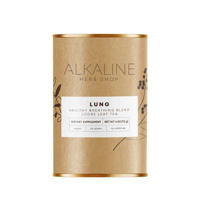 Alkaline Herb Shop - Happy Lung Tea Supplement - Made With Natural Wildcrafted Herbs - Mullein, Elderberry, Dandelion Root, Wild Cherry Bark. & Guaco - Vegan - Gluten-Free - 4 Oz Loose Leaf Herbal Tea