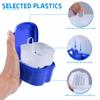 KISEER 2 Pack Colors Denture Bath Case Cup Box Holder Storage Soak Container with Strainer Basket for Travel Cleaning (Light Blue and Blue) view 3