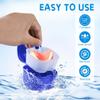 KISEER 2 Pack Colors Denture Bath Case Cup Box Holder Storage Soak Container with Strainer Basket for Travel Cleaning (Light Blue and Blue) view 4