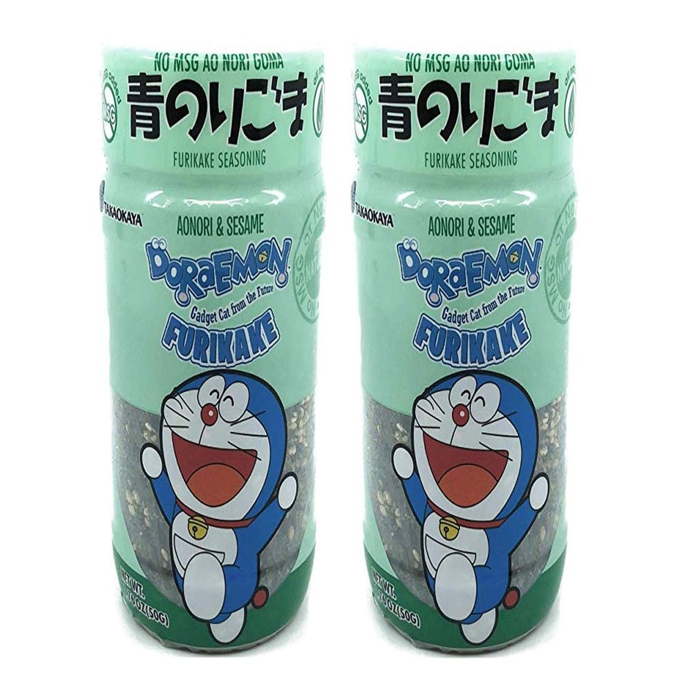 AoNori Goma Furikake Rice Seasoning (No Salt, No MSG, Gluten Free), 1.76Oz, Product of Japan (2 pack))