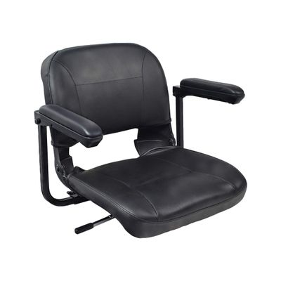 17" Wide Molded Seat Assembly for Go-Go and Pride Mobility Scooters - Replacement Seat with Black Vinyl for Travel Scooter like Go-Chair, Ultra, and Elite Traveller (SETASMB5827)