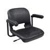 17" Wide Molded Seat Assembly for Go-Go and Pride Mobility Scooters - Replacement Seat with Black Vinyl for Travel Scooter like Go-Chair, Ultra, and Elite Traveller (SETASMB5827) view 1