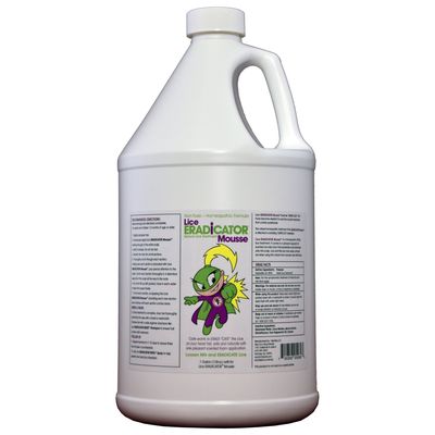 Lice Eradicator Foam Mousse 1 Gallon Refill Bottle / Non-Toxic, Natural Lice Treatment, Soothing Peppermint Formula / 128 Ounce Bottle
