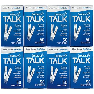 Embrace Test Strips Bundle Deal Savings 400 Ct (8 Boxes of 50ct = 400ct Total)