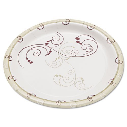 SCCMP6SYM Clay-Coated Paper Plates, 6 in., Symphony Design, Round, Mediumweight, 125/Pack