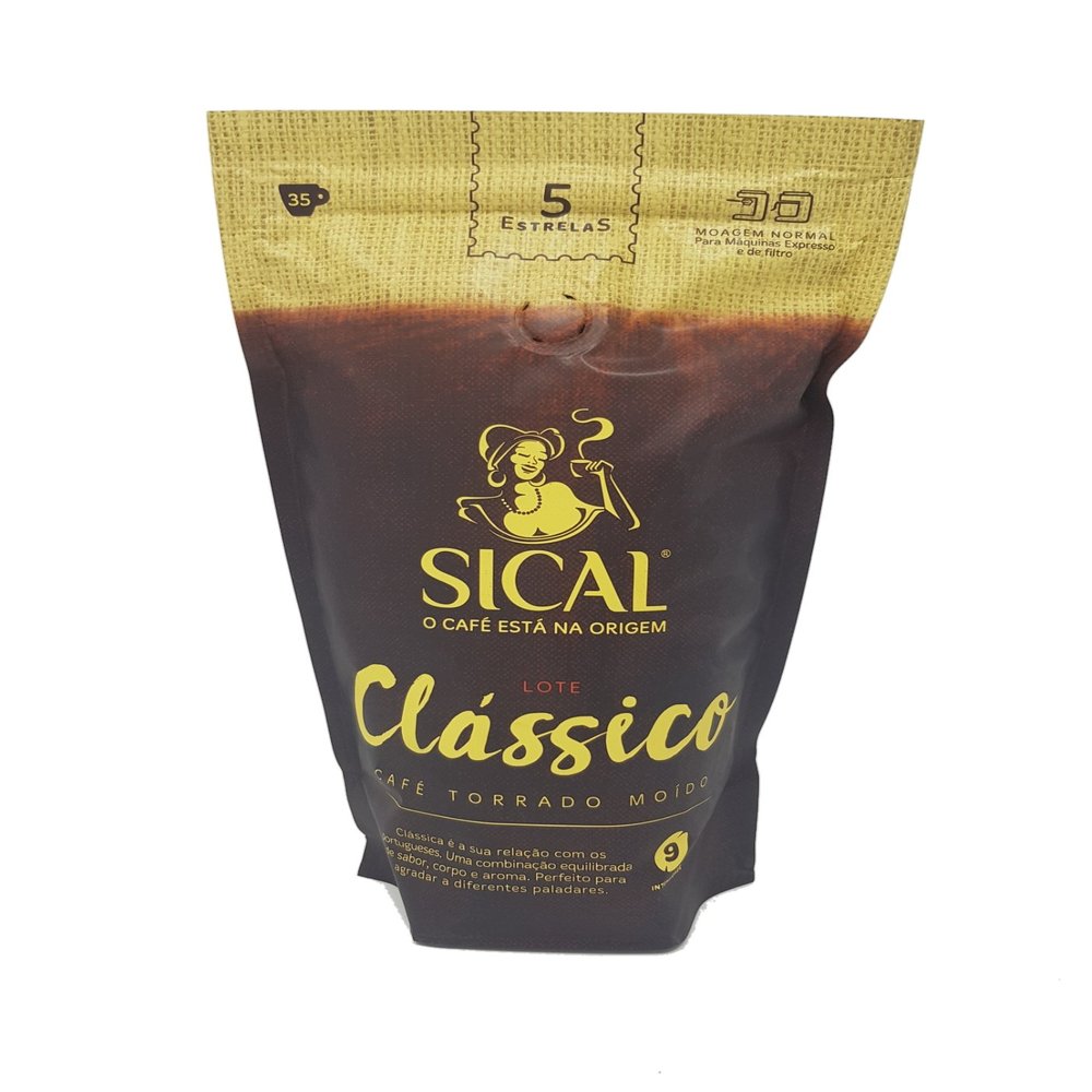 Sical Portuguese Clasico Normal Ground Coffee Cafe 5 Estrelas 250g, 3 Pack