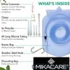 Mikacare Enema Bag Kit Clear Non-Toxic Silicone. for Coffee and Water Colon Cleanse. 6 Foot Long Hose, BPA and Phthalates Free, 6 Tips 4 Quart view 2