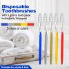 fafortune 100pcs Disposable Toothbrushes with Toothpaste (5 Colors) view 2