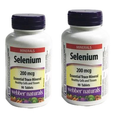 2 Bottles x Webber naturals Selenium, 90 Tablets