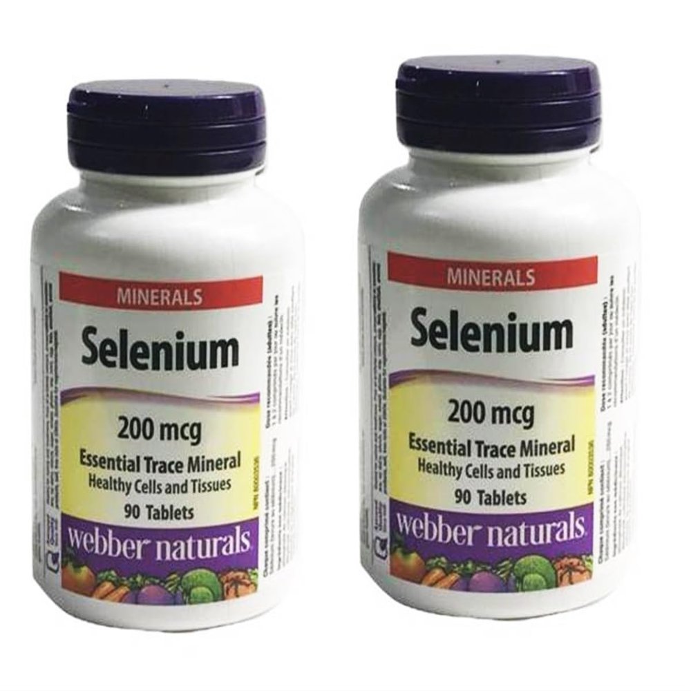 2 Bottles x Webber naturals Selenium, 90 Tablets