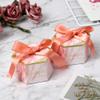 100PCS Hexagon Candy Boxes with Ribbon Baby Shower Boxes Wedding Party Favors Gift Chocolate Packing Box Paper Bags for Gifts (Watermelon Red) view 1
