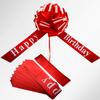 Big Happy Birthday Car Bow Large Decorative Gift Wrapping Giant Pull Ribbon Bow for Birthday Christmas Party Decoration(20 Inches,Red) view 2
