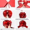 Big Happy Birthday Car Bow Large Decorative Gift Wrapping Giant Pull Ribbon Bow for Birthday Christmas Party Decoration(20 Inches,Red) view 3