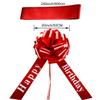 Big Happy Birthday Car Bow Large Decorative Gift Wrapping Giant Pull Ribbon Bow for Birthday Christmas Party Decoration(20 Inches,Red) view 4