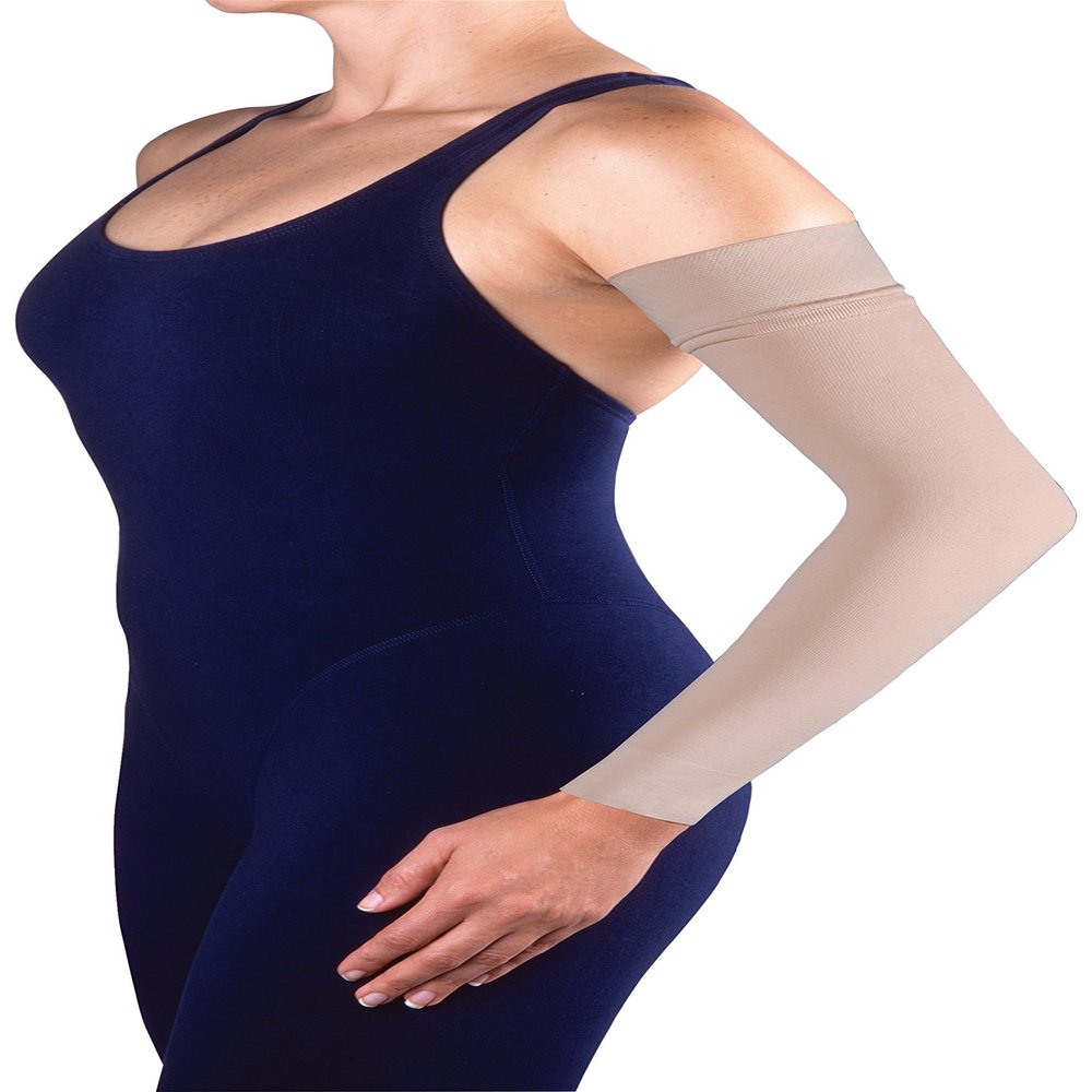 BSN Medical 101414 Jobst Bella Lite Arm Sleeve with Silicone Band, 15-20 mmHg, Medium, Regular, Beige