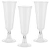 Exquisite 5 oz Clear Plastic Champagne Flutes, 2 Piece Stemmed Plastic Wine Cups- 48 Count view 1