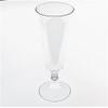 Exquisite 5 oz Clear Plastic Champagne Flutes, 2 Piece Stemmed Plastic Wine Cups- 48 Count view 3