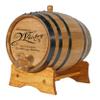Personalized 1 Gallon Oak Barrel For Aging Whiskey (5 Liter) w/Wood Stand, Bung & Spigot - Age Cocktails, Bourbon, Whisky, Rum, Tequila, Mead Wine - Wooden 5L Mini Whiskey Barrels (B415) view 1